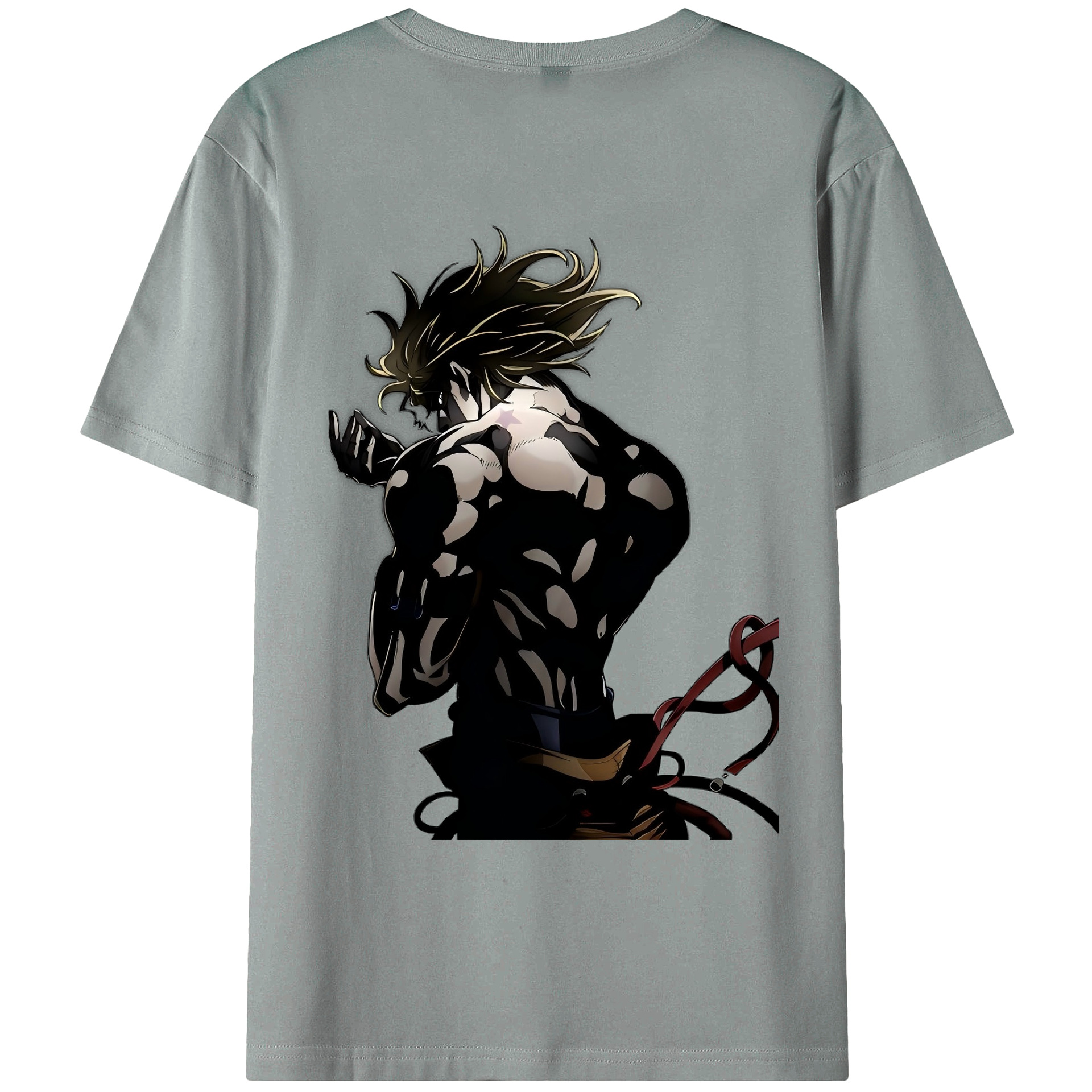 （画像用） ジョジョの奇妙な冒険 ディオ?ブランドー JoJo's Bizarre Adventure Dio Brando 綿100％ メンズ半袖Tシャツ（バックプリント） 通気性